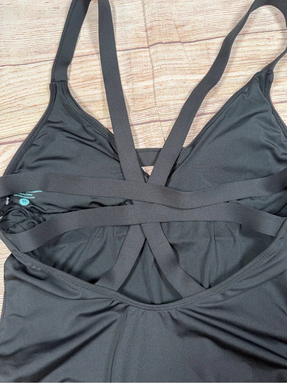 Carve Designs Black Strappy One-Piece Swimsuit with V-Front